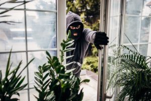 A Burglar Breaking Into a Merced Rental Home