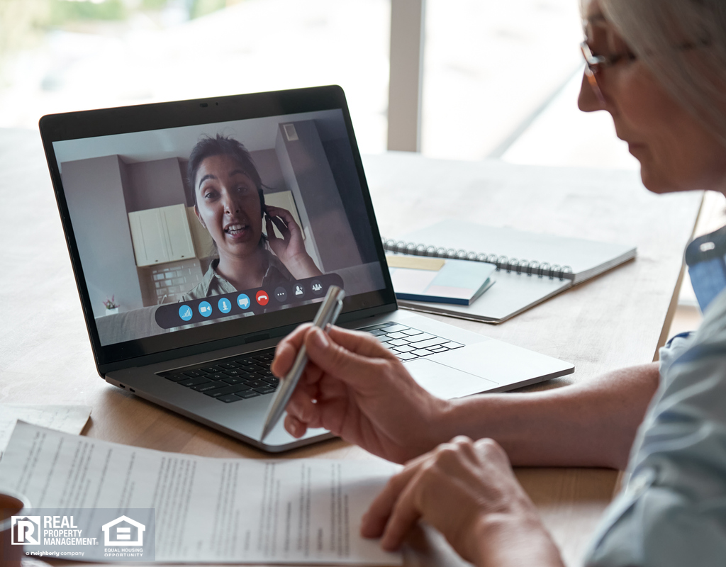 Bixby Property Manager on a Video Call with a Remote Investor