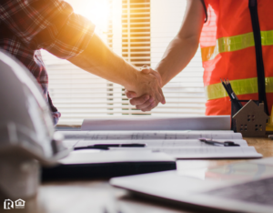 Greensboro Contractor and Property Owner Shaking Hands