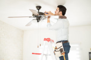 Handyman Installing a Ceiling Fan in Greensboro