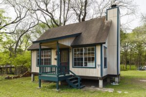 Chubbuck Tiny Home with Green Trim