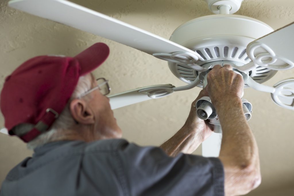 White River Junction Property Manager Reversing the Direction of a Ceiling Fan 