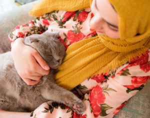 Merritt Island Tenant Holding Her Cat