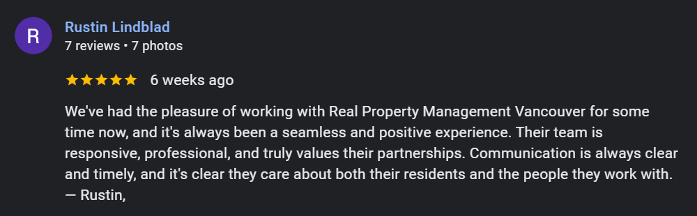 Google Review Vancouver Rustin Image