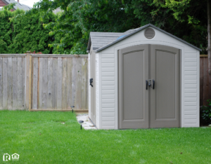 A Small Storage Shed in the Backyard
