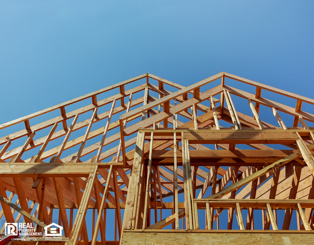 Framing of a New Home Being Built in San Carlos