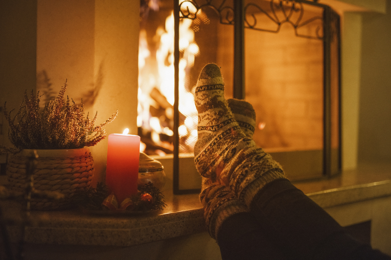 Kalamazoo Tenant Warming Their Toes by the Cozy Fireplace