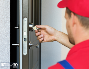 Professional Locksmith Re-keying a Sandy Rental
