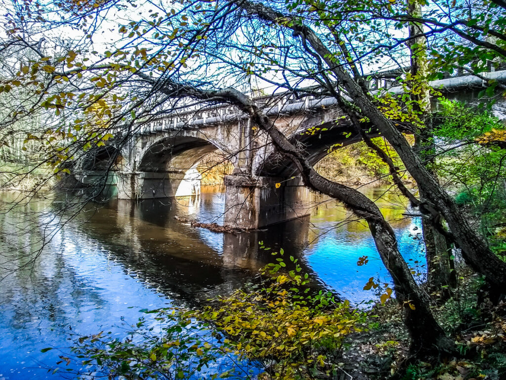 Old Stone Bridge on Buck Road over Neshaminy Creek, Bucks County, Pennsylvania