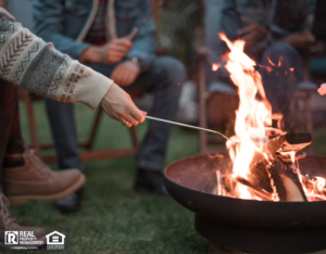 Tenants Roasting Over a Fire Pit at a South Shore Rental Property