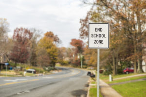 “End School Zone” Sign on Plymouth Road