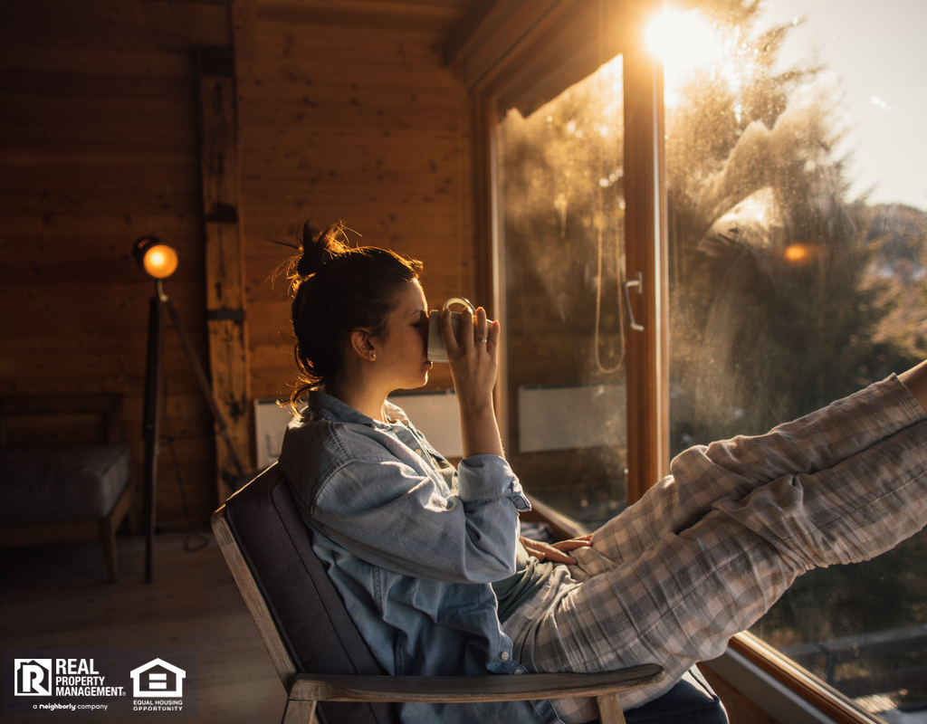 Woman Enjoying Her Stay at a Lutz Vacation Rental