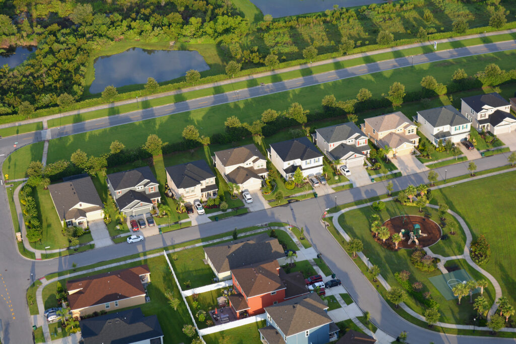 Zephyrhills and Wesley Chapel Florida Neighborhood Aerial