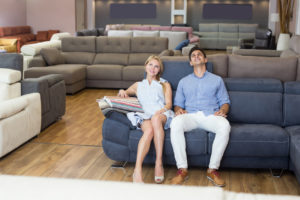 Tampa Renters Shopping for a Couch in a Furniture Store