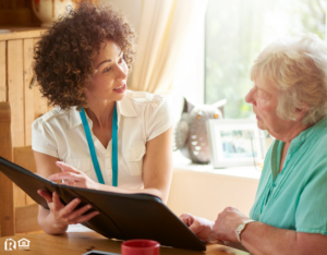 Hewitt Landlord Explaining the Lease to an Elderly Tenant