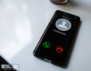 Smartphone with Incoming Call from Potential Scammer