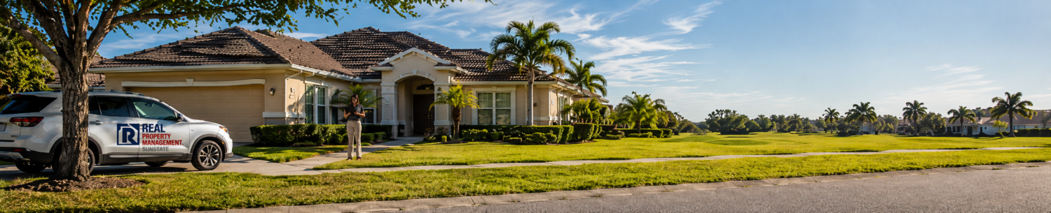 Local introductory image welcoming visitors to Real Property Management Sunstate