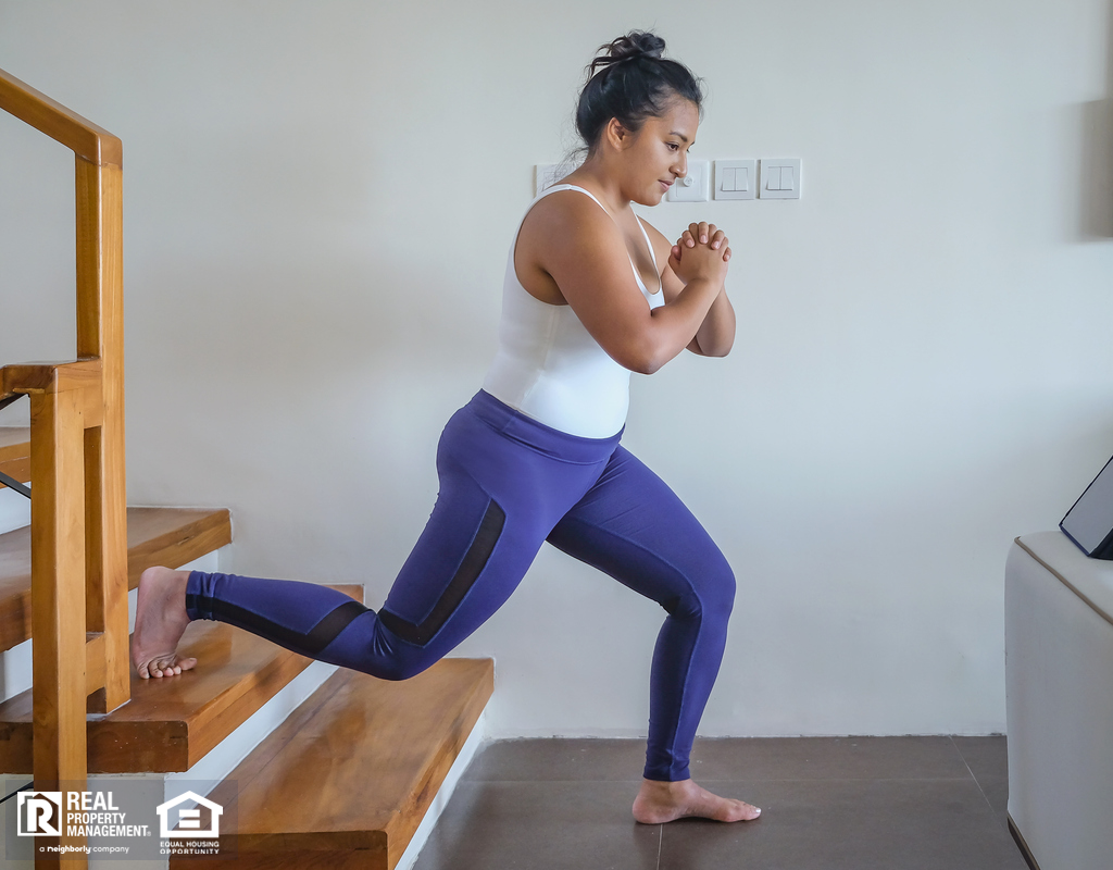 Plano Tenant Doing a Home Workout