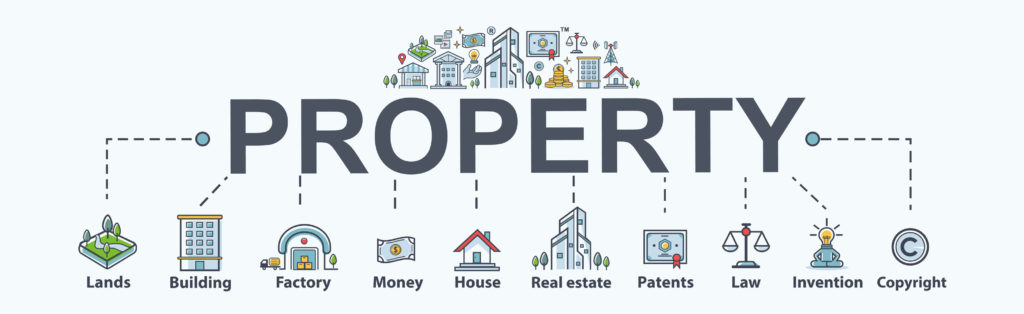 Property banner web icon for business and investment