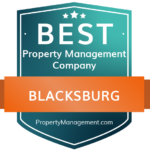 Best Property Management Company in Blacksburg award badge