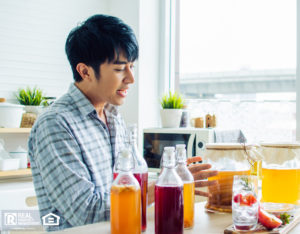 Keller Renter Making Kombucha in Their Kitchen