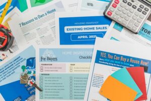 scattered home checklist papers