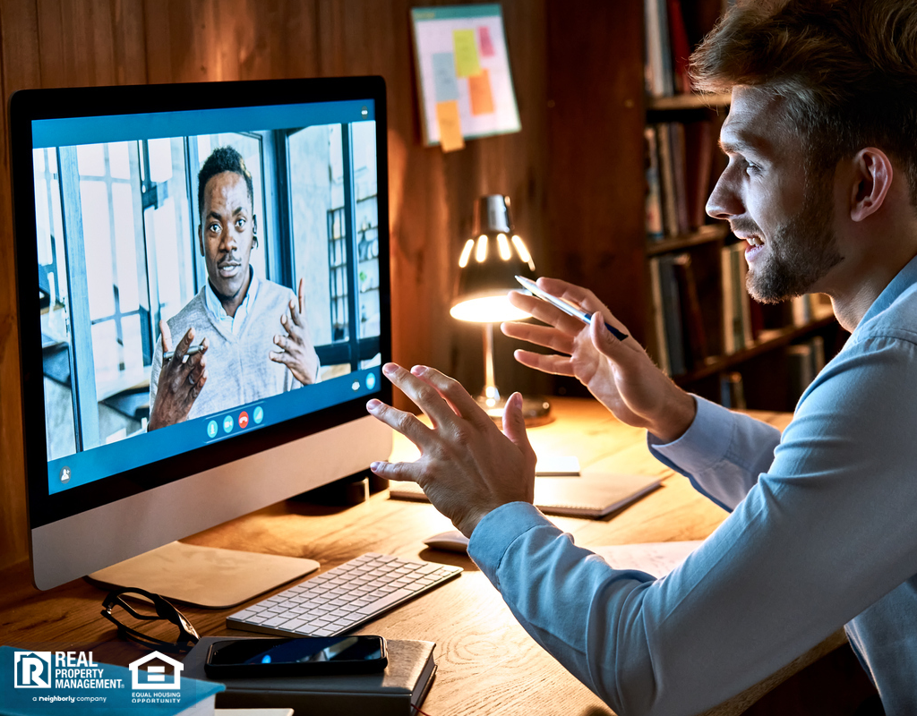Two Businessmen on a Video Call
