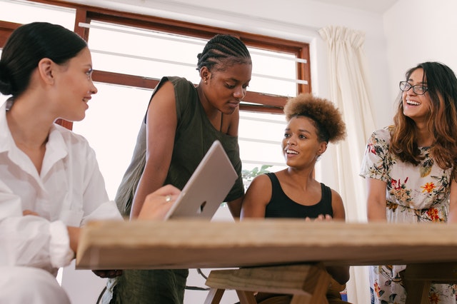 Group of women at a meetup for real estate investors