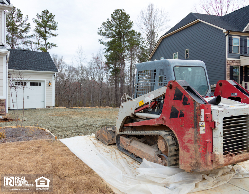 Driveway Being Installed at a Austin Rental