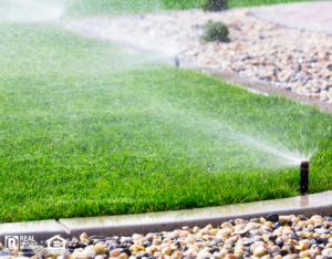 Sprinklers Running in a Ojai Rental Property's Yard