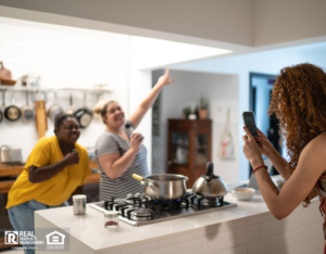 Westlake Village Roommates Having Fun Cooking Dinner Together