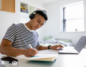 Student Doing Schoolwork in His Oak Park Apartment