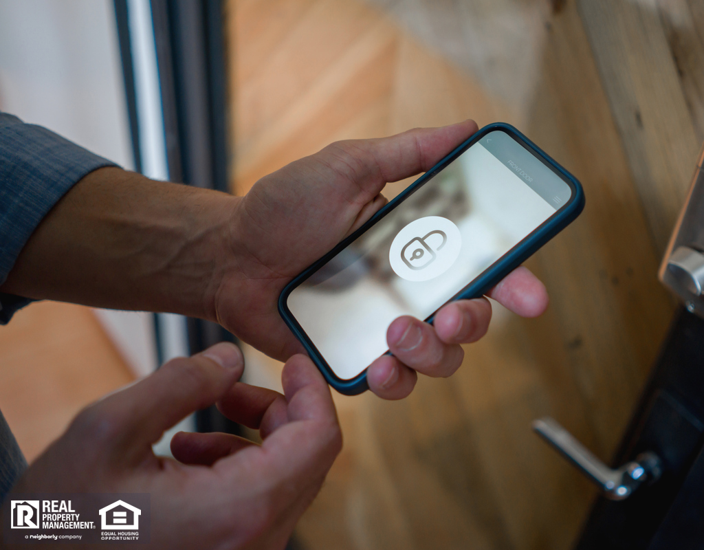A Cutler Bay Tenant Unlocking His Home Using a Cellphone