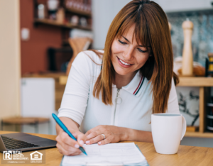 Long Island Tenant Filling Out a Paper Rental Application