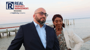 Stephen and Phyllis Guasp of RPM Regions standing confidently at Colonial Beach pier