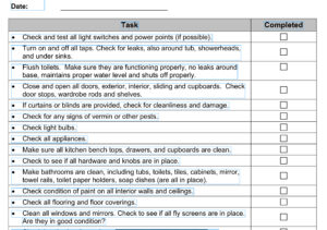 Preventive maintenance checklist protecting long-term asset value.