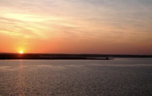 Rappahannock River at sunrise in coastal Virginia.