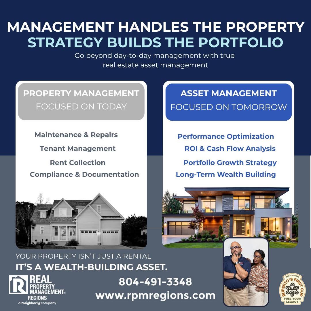Management handles the property while strategy builds the portfolio for rental property owners in the Virginia Northern Neck Middle Peninsula and Caroline County