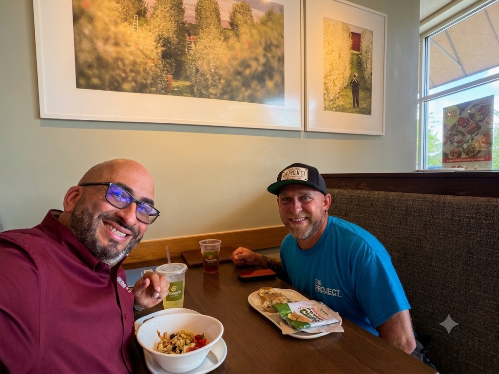 Stephen Guasp and Ryan Elliott | The 516 Project Day of Service Stephen Guasp meeting with Ryan Elliott of The 516 Project to discuss the 2026 Real Property Management Regions Day of Service