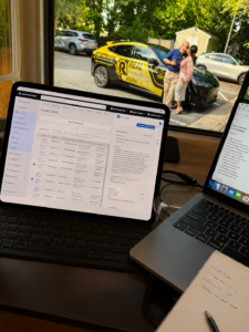 Stephen working from his parents' home during a busy week while planning the September 25 Real Property Management Regions Day of Service
