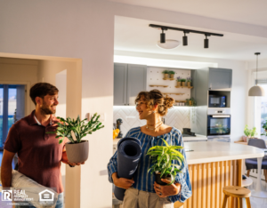 couple moving into short term rental