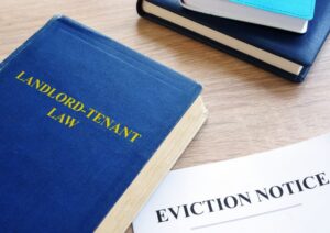 lease documents with a folder labeled "Eviction Process"