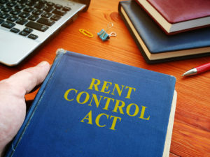 A Book Titled Rent Control Act on a Desk