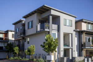Newly constructed multi-family housing.
