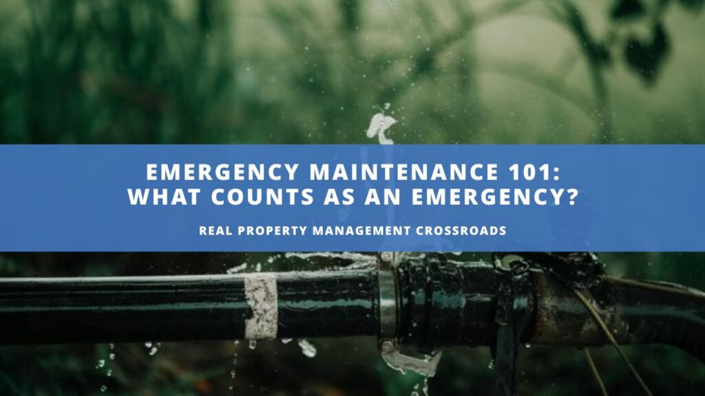 emergency maintenance 101
