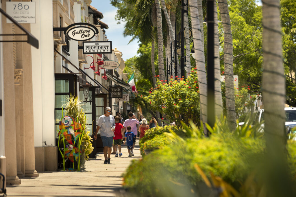 Main Street downtown Naples Florida
