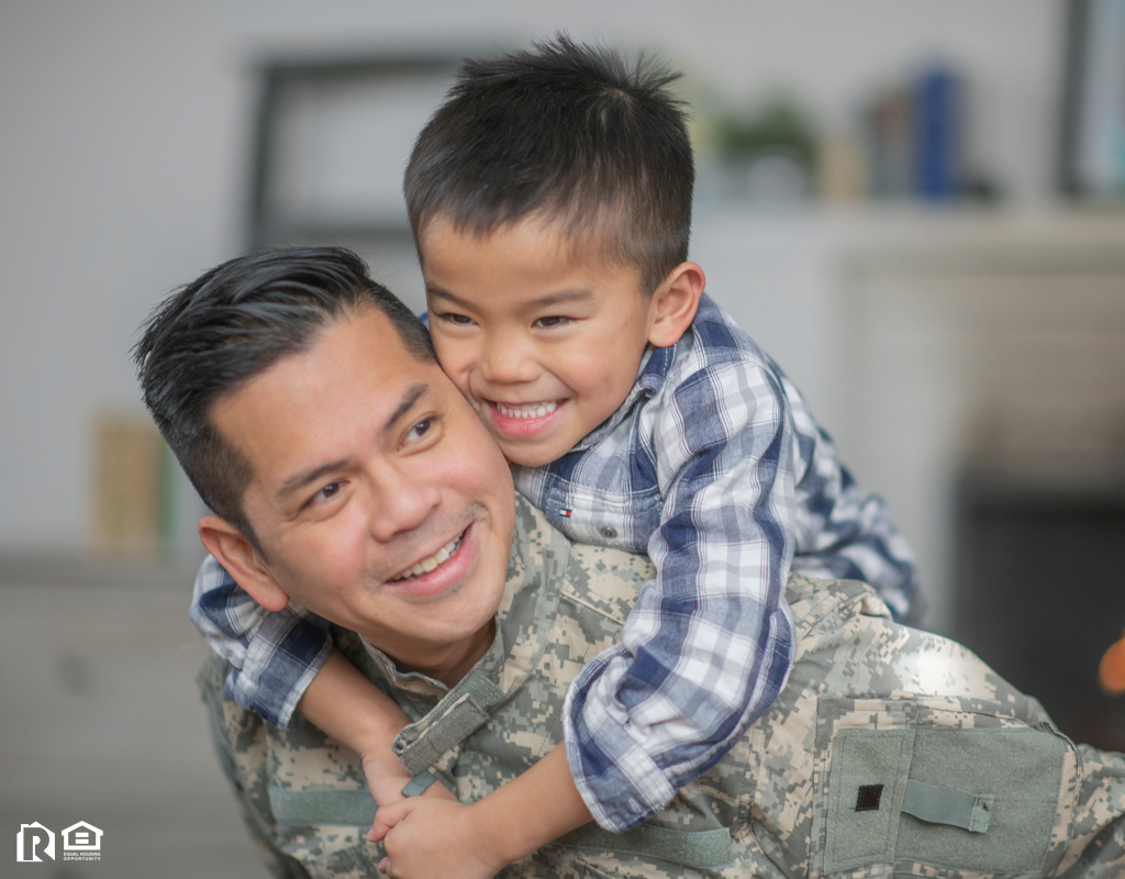 United States Soldier Being Greeted by His Young Son