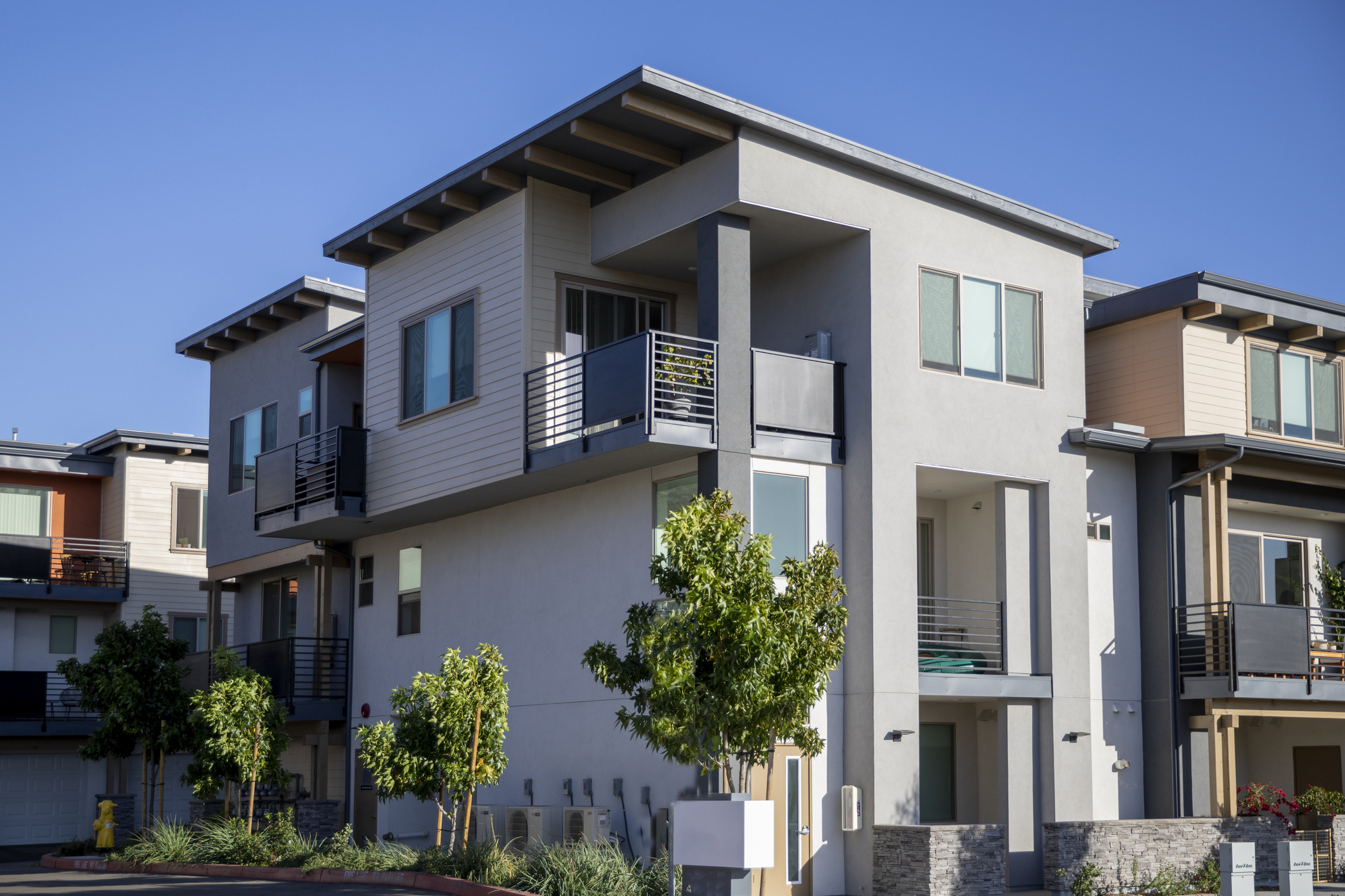 Newly constructed multi-family housing.