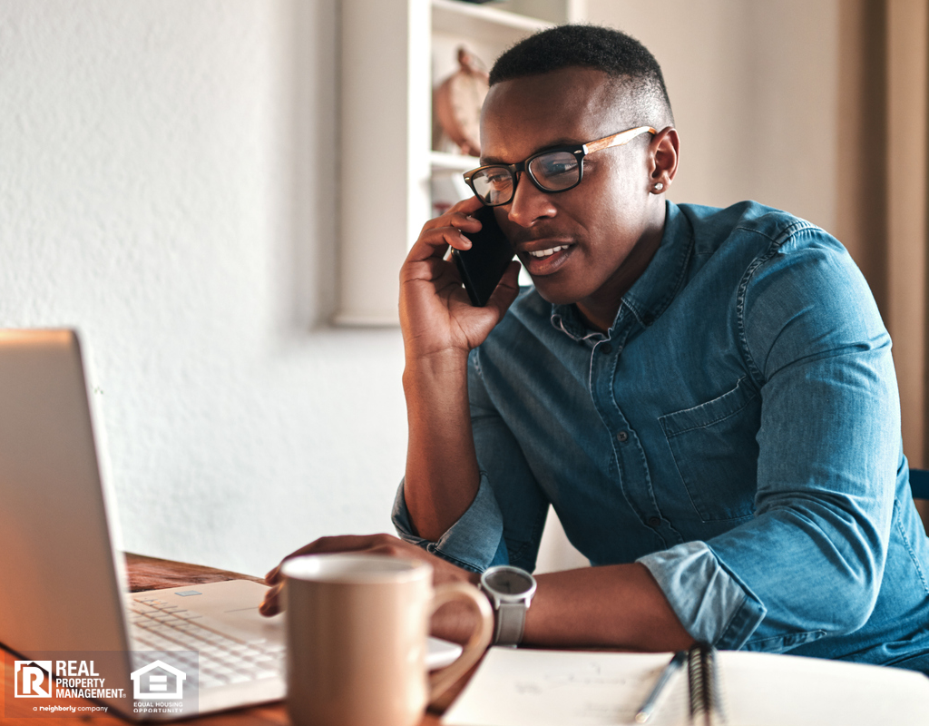 Marietta Man Working from his Home Office