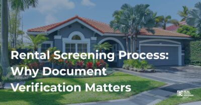 Well-maintained Florida rental home exterior representing the rental screening process